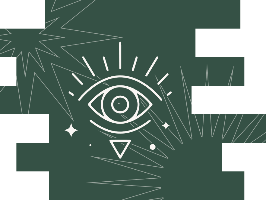 forme avec a l'intérieur des étoiles et un oeil